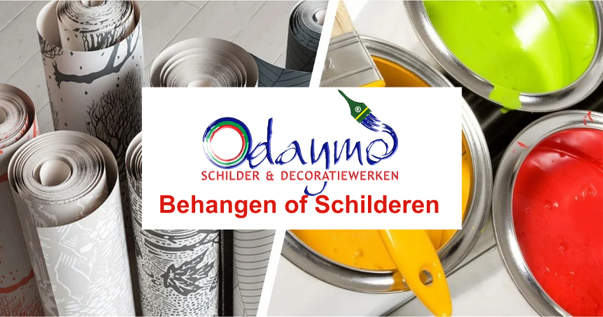 Odaymo schilder en decoratiewerk kan ook uw muren behangen of een combinatie met schilderwerk en behang, alles is mogelijk. 